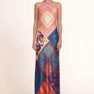 STAUD CUBISM DRESS | PATCHWORK FOULARD - PATCHWORK